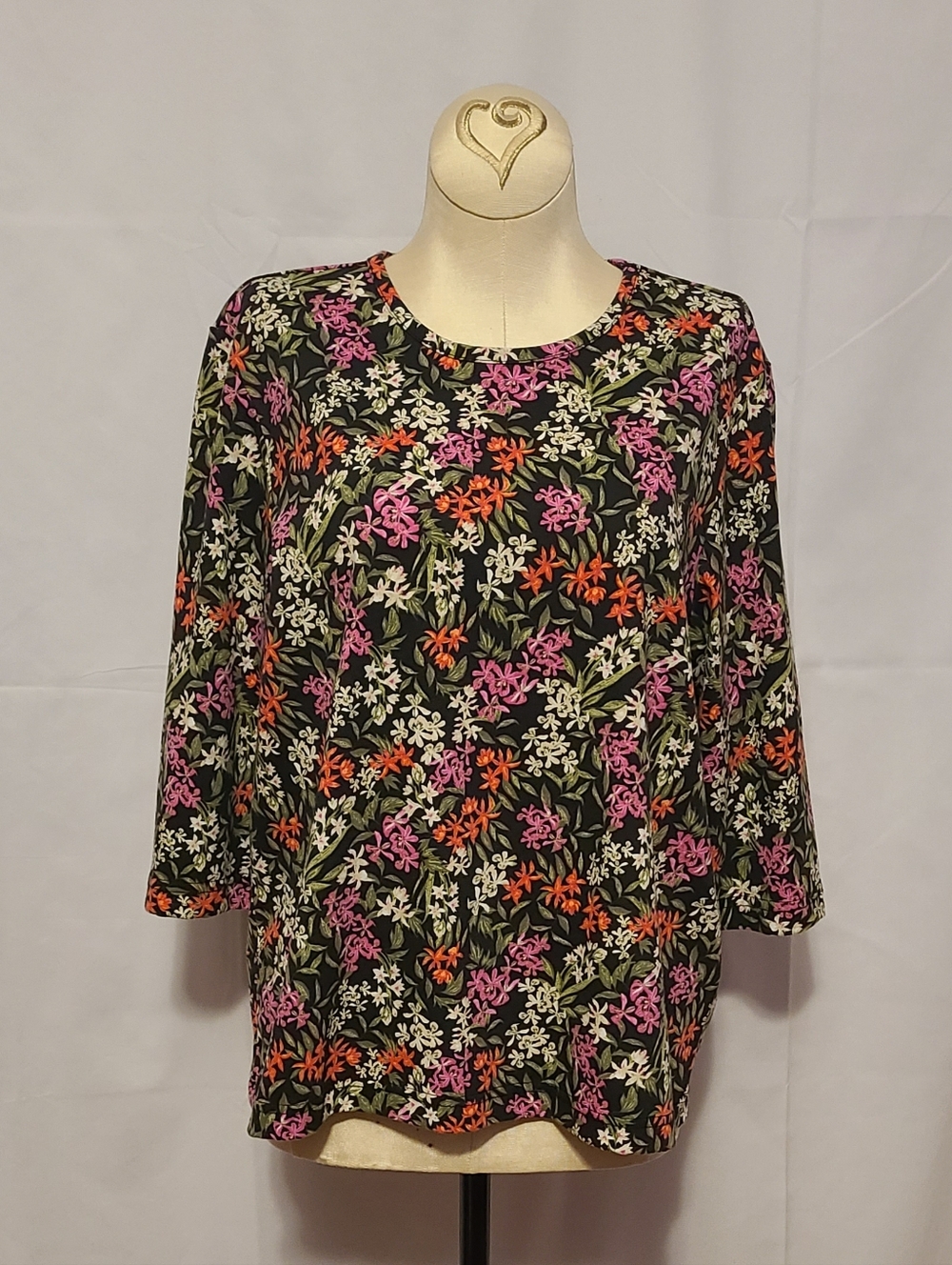 Blair Floral 3/4 Length Top